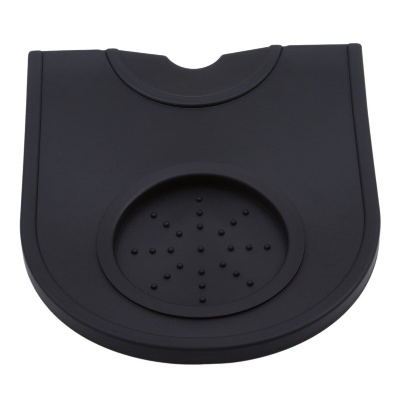 Handmatige koffie siliconen pad stampmat barista koffie espresso stampen latte art pen stamper houder thuis koffie accessoires: Kleine zwarte