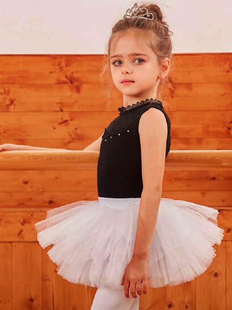 Professionele Kinderen Ballet Tutu Rose Roze Wit Paars Violet Elastische Taille Vier-Layer Mesh Tule Zwanenmeer Dans Bal rok