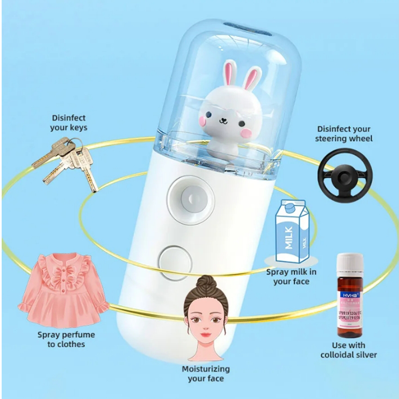 Mini Nano Luchtbevochtiger Konijn Draagbare 30ml USB Verstuiver Luchtreiniger Aromatherapie Essentiële Olie Diffuser Hydrator