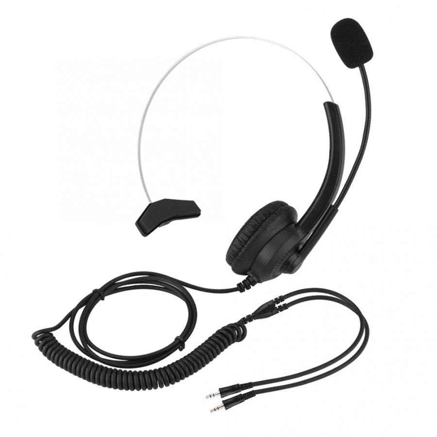 Noise Cancelling Call Center Headset Comfortable Wearing Lossless Sound Telephone Headset 2.5mm Call Center Headset: Dual 3.5mm Plug