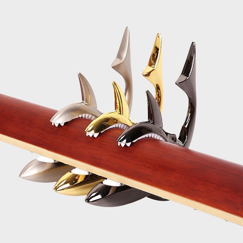 Metal shark gitaar capo, ukelele capo voor akoestische elektrische gitaar, bas capo, muziekinstrumenten accessoires