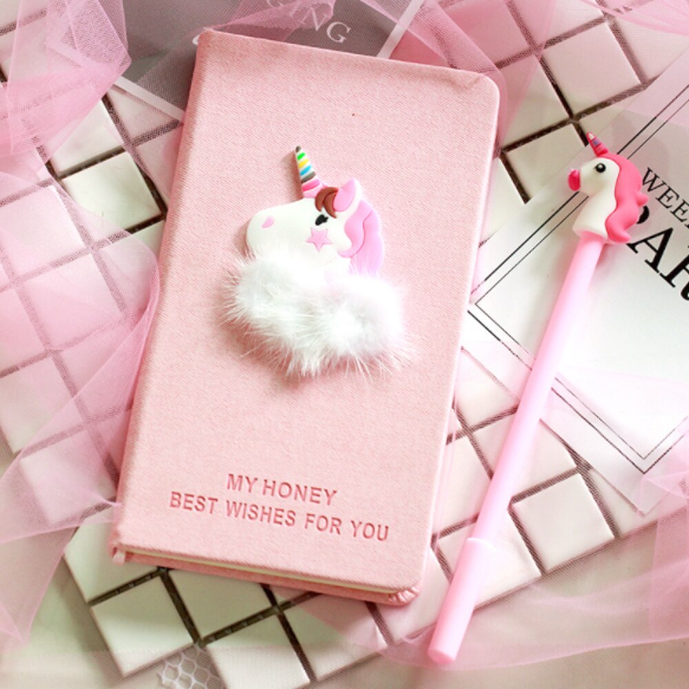 Cute Teenage Heart Bullet Journal Pink Girl Unicorn Notebook Blank Paper Notepad Box Planners Stationery School Supplies