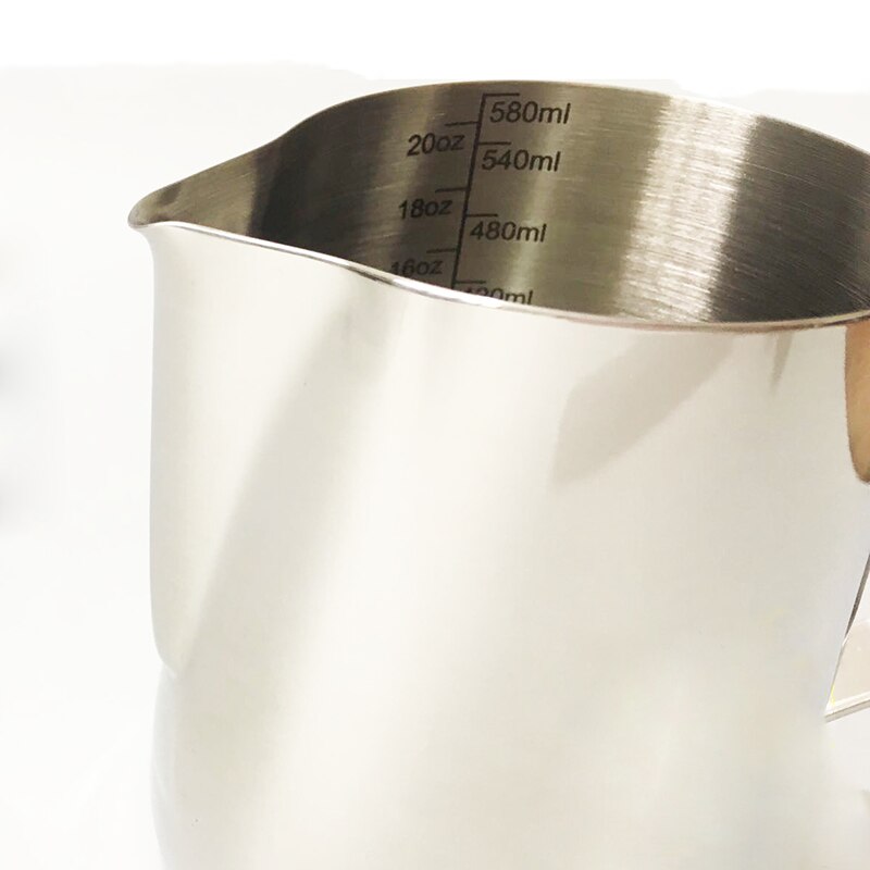 Cruche de cuisine en acier inoxydable, pichet à café expresso, pichet à lait artisanal, Barista