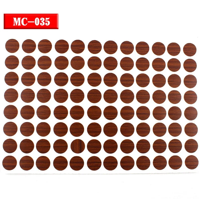 96 stuks 15 mm houten meubilair zelfklevende schroefdop cover gat stickers hout ambachtelijke bureau kast lade kunst sticker ornament: Paars