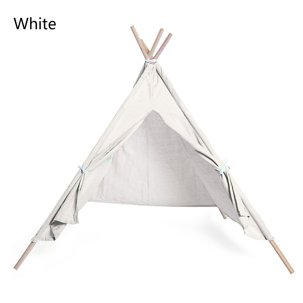 Kinderen Spelen Huis Canvas Teepee Indian Speelgoed Tent Kinderen Wigwam Indoor Outdoor Huishoudelijke Home Decor: type 1-white