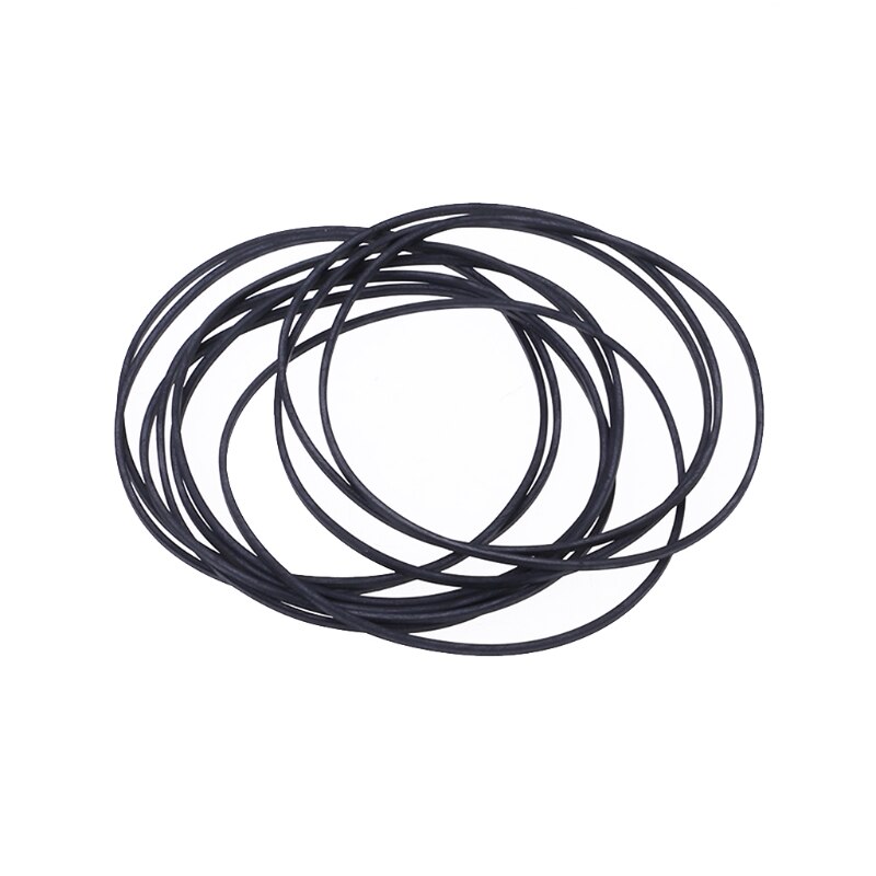 10 Pcs Drive Flat Belts Rubber DVD Cassette Tape Recorder Turntable Strap Belt Cassette Tape Replacement Square 1.2mm