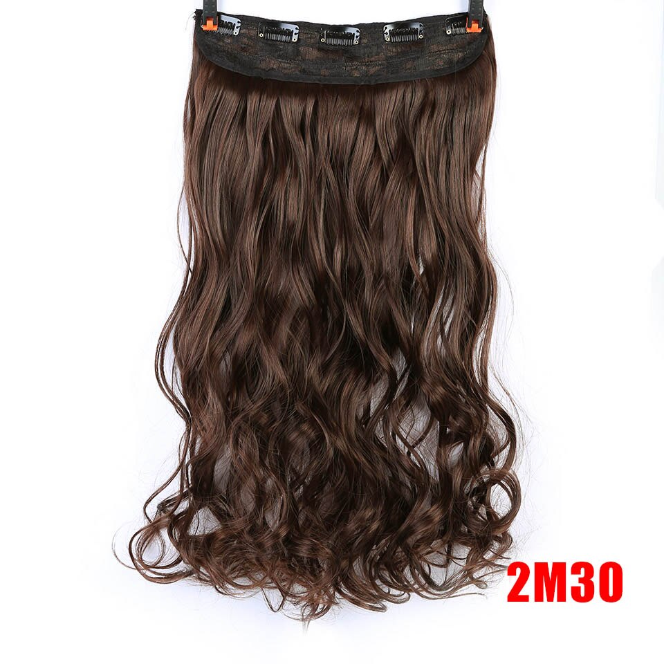 LM Extension capillaire synthétique à Clip | Postiche longue tendance une pièce, couleurs entordées à la , Extension capillaire avec pince: B901-2M30