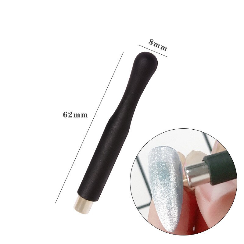 Nail Art Magnet Stick Board for Gel Varnish 9D Cat's Eye Line Strip Effect Square Round Shape Strong Magnetic Nail Tool