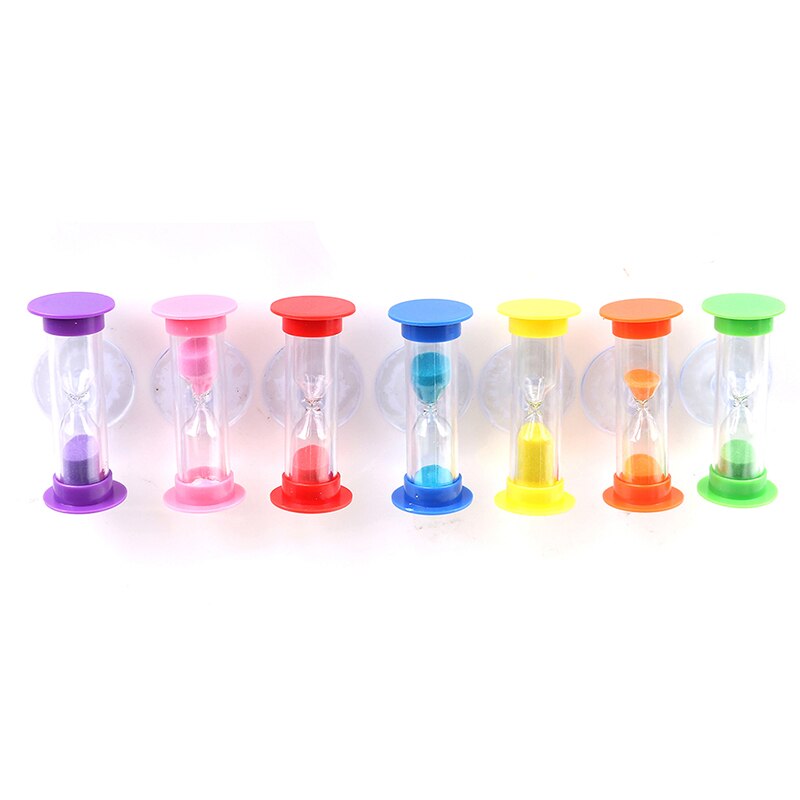 3 Minute Shower Timer Tooth Brushing Timer 7 Colors Children Supplies Hourglass Sand Clock Plastic Suction Cup