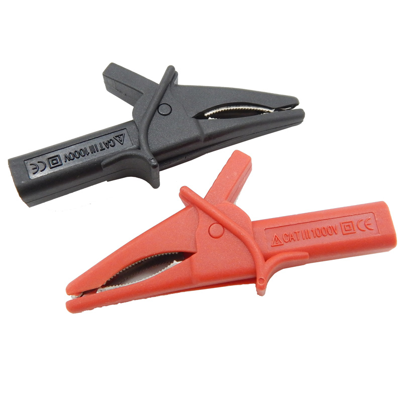 Hantek-pinza de cocodrilo HT18A para osciloscopio Digital, pinza eléctrica de Delfín grande para osciloscopio USB, accesorios de herramientas automotrices, 2 uds.