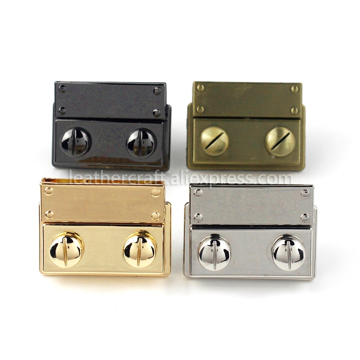 1pcs Metal Push Lock Clasp Tongue Lock Leather Craft Women Bag Purse Handbag Shoulder Bag Closure DIY Accessories