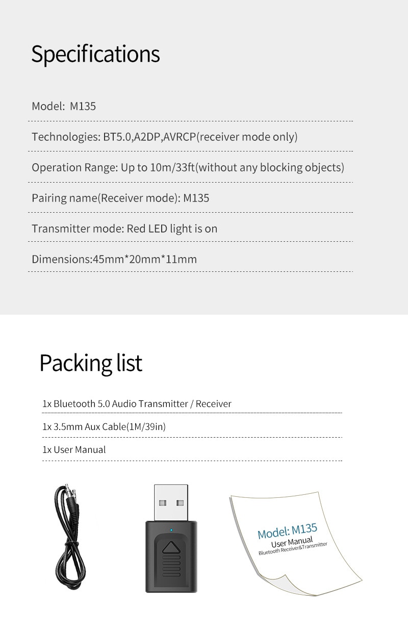 AptX Low Latency LONG RANGE APTX LL USB Bluetooth 5.0 Transmitter For TV Wireless USB /3.5mm AUX/2 RCA Audio Adapter For PS4 PC
