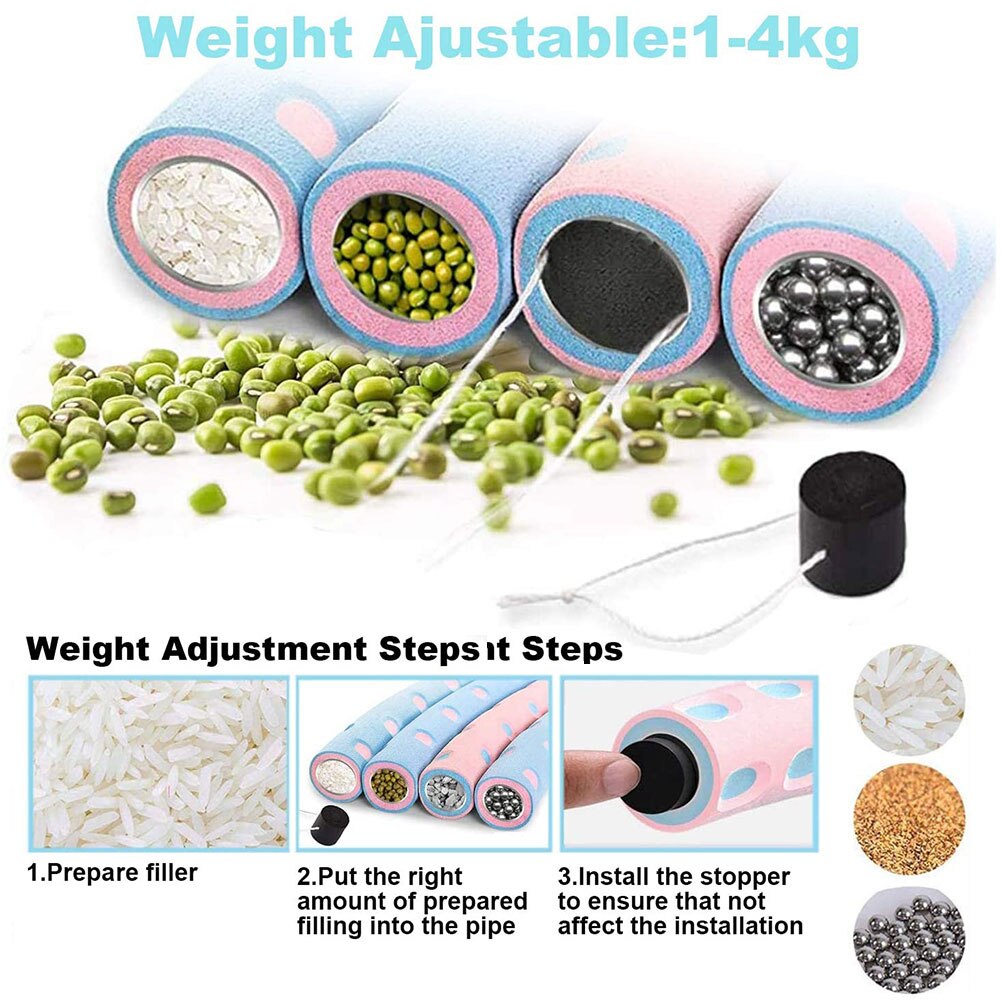 Weighted Exercise Hoop Portable Removable Fitness Hoop For Kids Gymnastics Dance Playing Exercise Indoor Outdoor Splicing Hoop