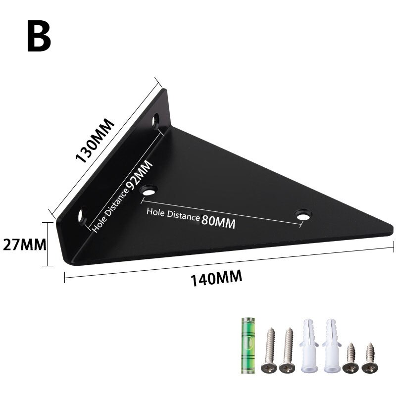 Triangle Invisible Bracket Support Wall Shelves Mount Tripod Partition Right Angle Fixed Bear Shelf Hardware Fit Furniture Mount: B