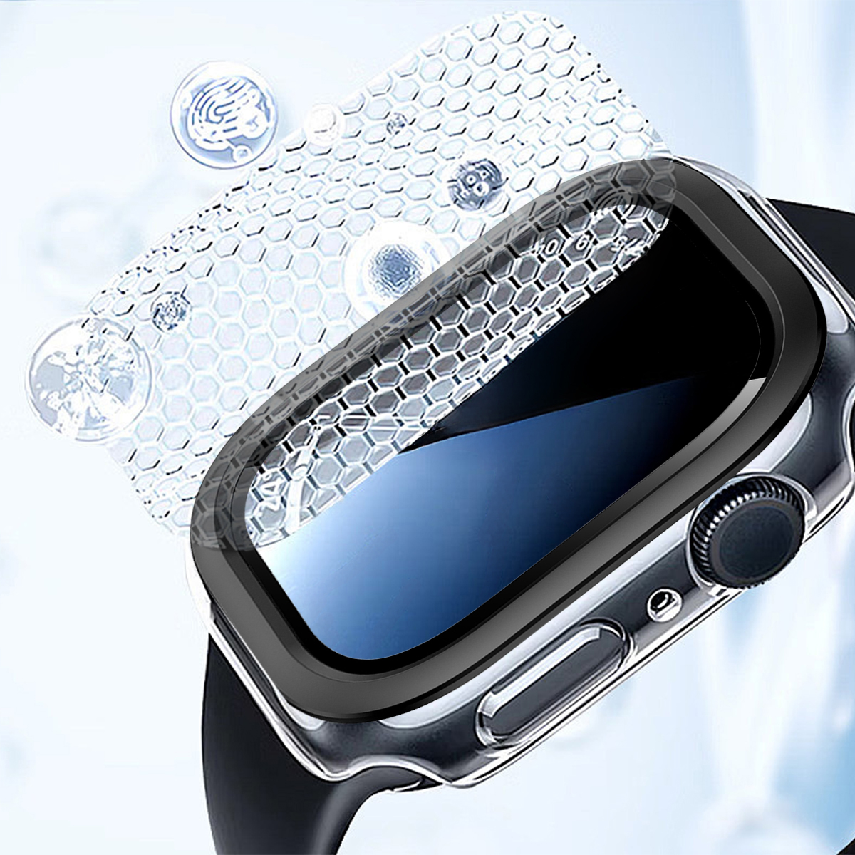 Tempered Glass+Case for Apple Watch Series10 42mm 46mm Iwatch For Apple Watch Ultra2 49mm Screen Protector Watch Accessories