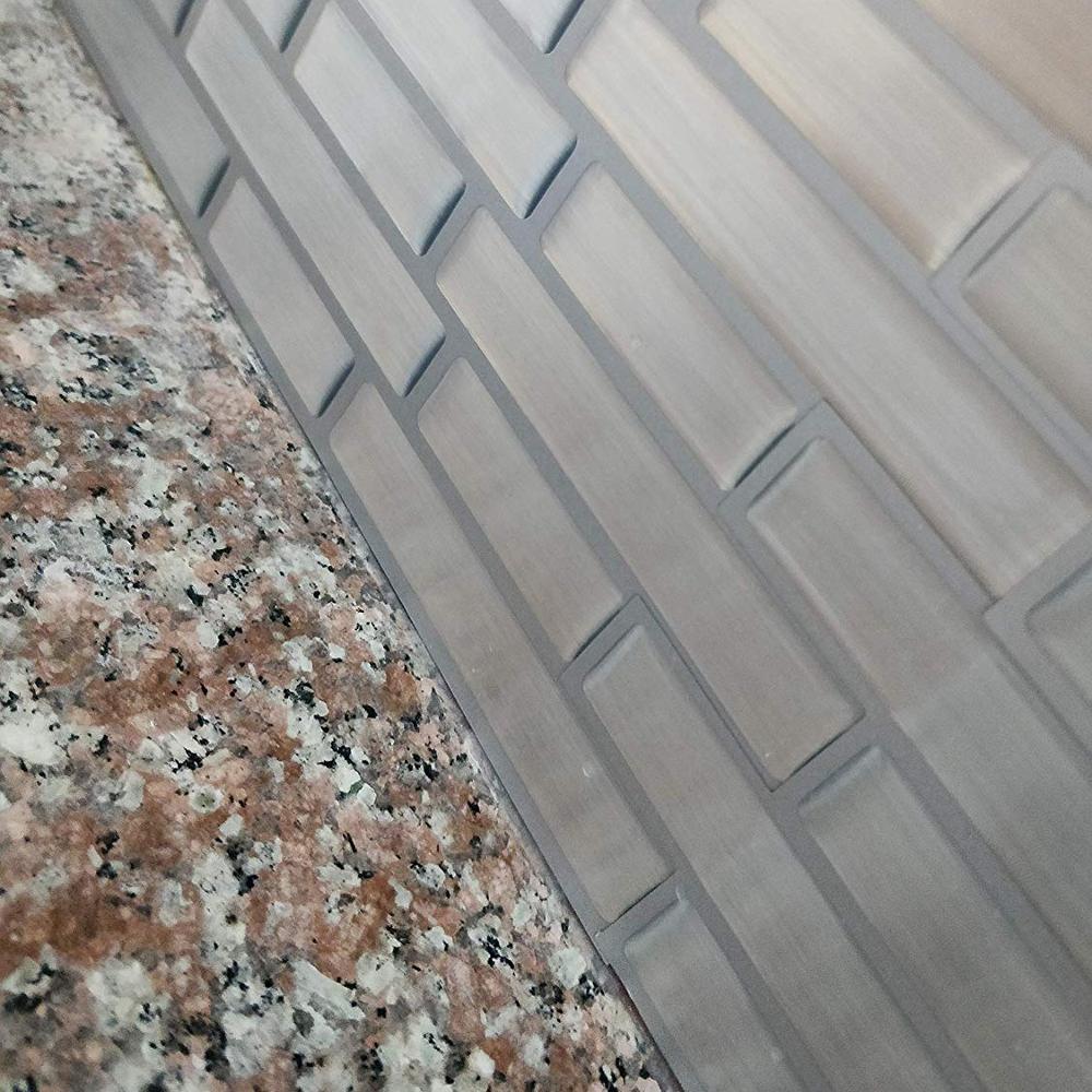Vividtiles selvklæbende mosaik fliser vægmærkat klistermærke gør det selv køkken badeværelse boligindretning vinyl 3d sølv vandtæt tapet
