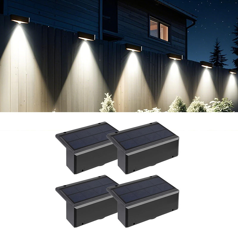 LED-wandlampen op zonne-energie Buiten draadloze lampen op zonne-energie IP65 Waterdicht zonne-heklicht Decoratief voor tuin Balkon Yard: Bos Groen