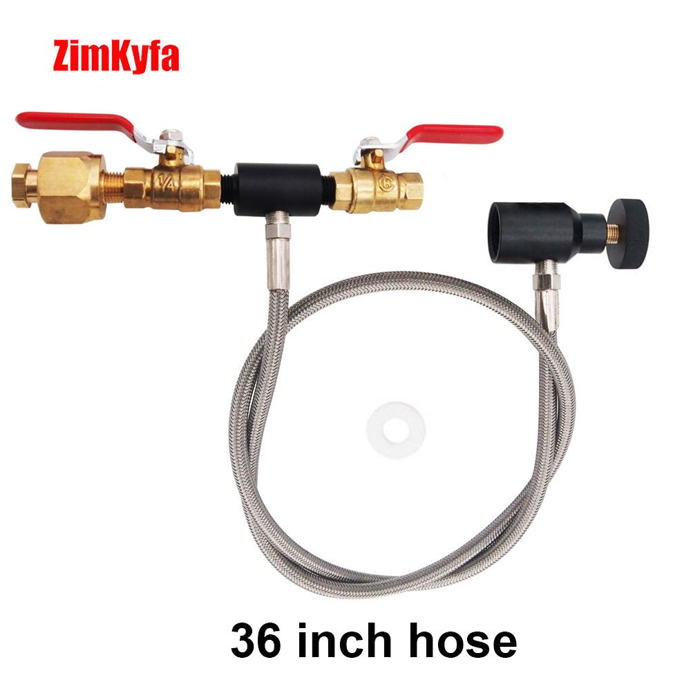 CO2 Refill Charging Adapter to Big CGA320 Carbon Dioxide Tank for Filling Soda Water Maker Sodastream Cylinder Canister: 36 inch hose