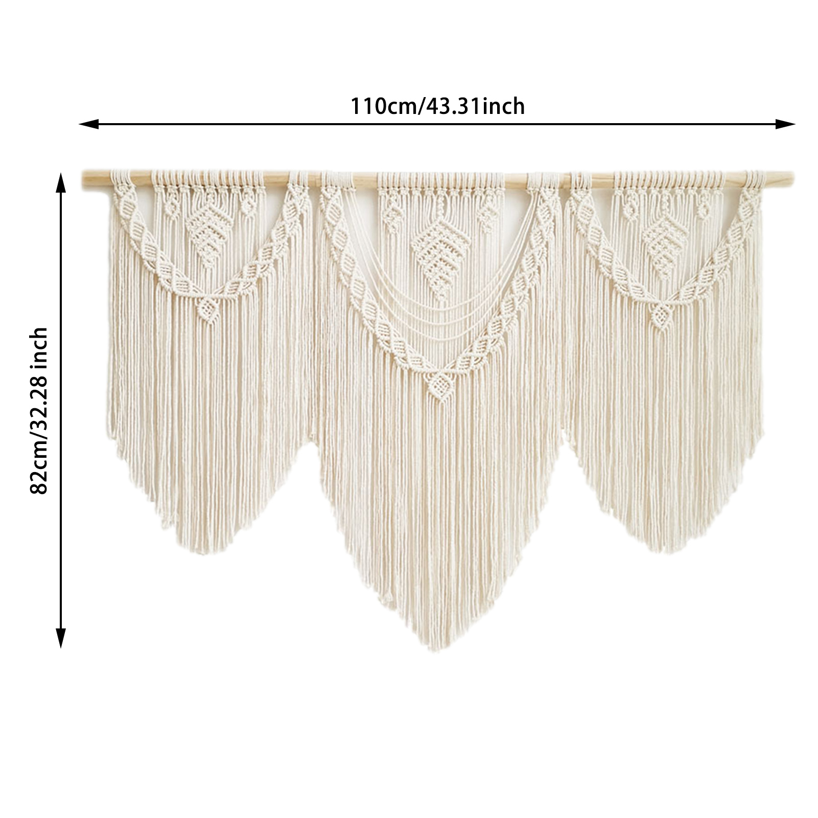 Home Decoration Bohemian Macrame Woven Wall Hanging Boho Room Geometric Tapestry Nordic Art Beautiful Apartment Room Decor: M