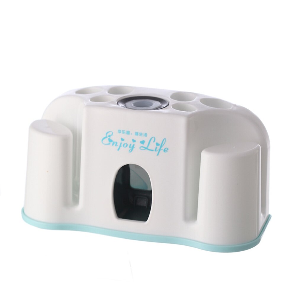 Automatic Toothpaste Squeezer Hand Free Tooth Paste Squeezing Dispenser Easy Press Toothpaste Holder Bathroom Tools: Blue