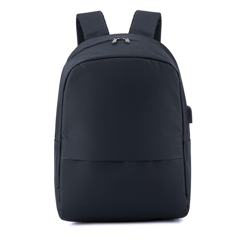 Oxford Waterproof Laptop Bagpack College Style School Bags Men's Travel Rucksack Korean Couple Bag Pack Mochila: Black