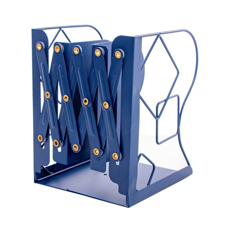 Retractable Book Support Stand Telescopic Metal Bookend Shelf Bookrack Organizer G88D: NB