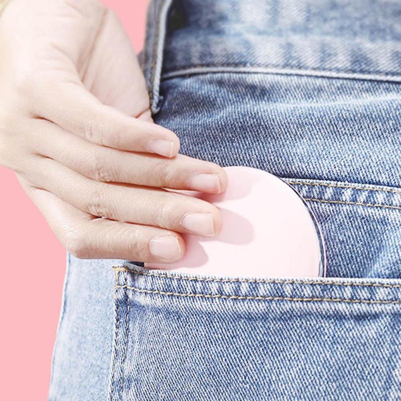 Portable LED Lighted Makeup Mirror Folding Magnifying Round Cosmetic Mirror Portable Vanity LED Mirror With Light Beauty Tool