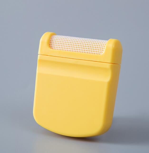 Brosse pour enlever les peluches, peigne de chandail réutilisable, brosse en tissu, rasoir pour vêtements, pull en laine, brosse anti-poussière Portable: Yellow (one side)