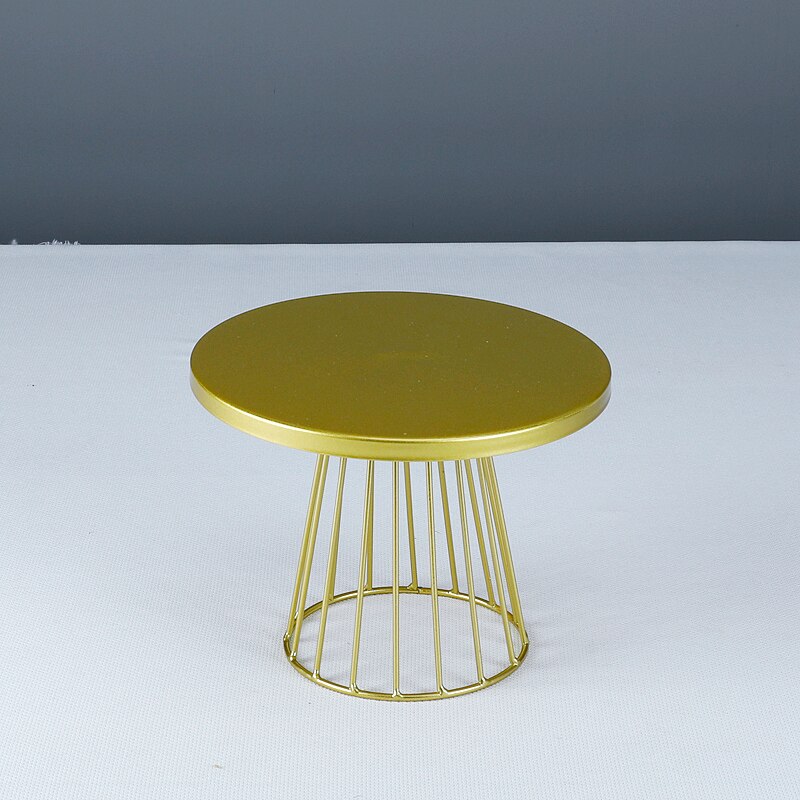 1pcs Cake Stand 10 Inch for Wedding Table Fondant Cupcake Display Accessory Party Bar window decoration jewelry display stand: 20cm Gold