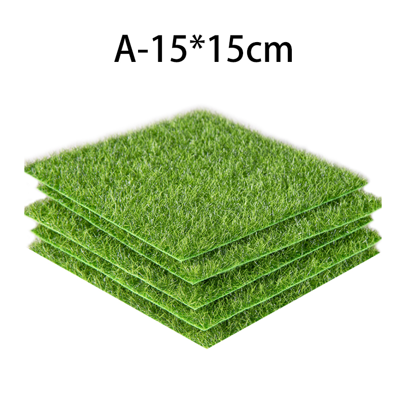 30X30Cm Miniatuur Kunstgras Gazon Turf Mat Landscaping Diy Ornament Tuin Yard Decoratie: A