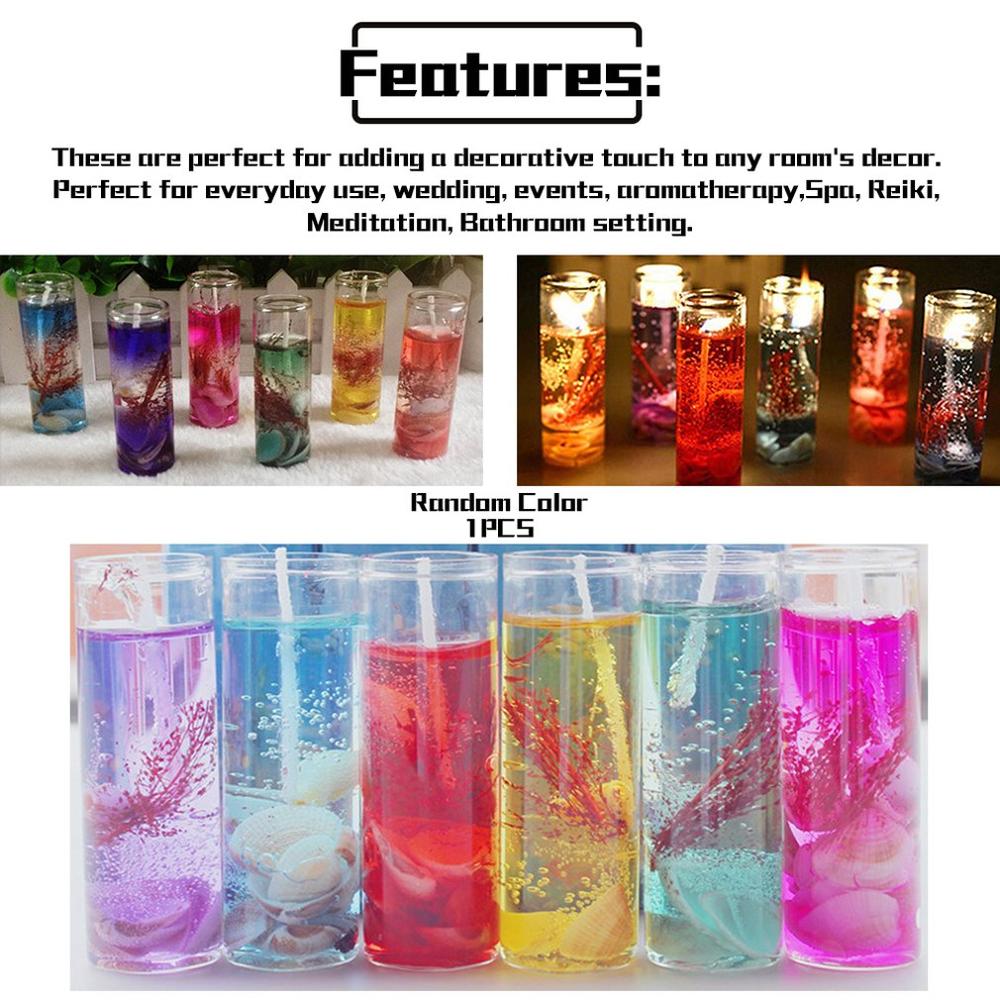 Velas románticas copa de cristal velas de concha de cumpleaños de boda de San Valentín velas de cera de gelatina de mar de aromaterapia