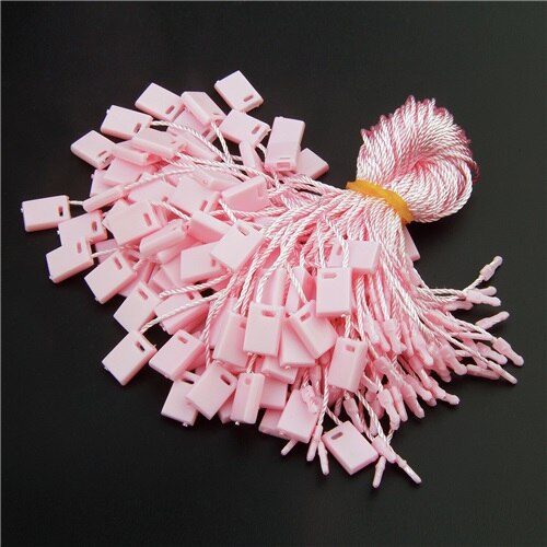 1000 Stuks Hang Tag Koord 7 Inches Hang Tag String Koord Voor Kledingstuk Prijskaartje Seal Tag: pink