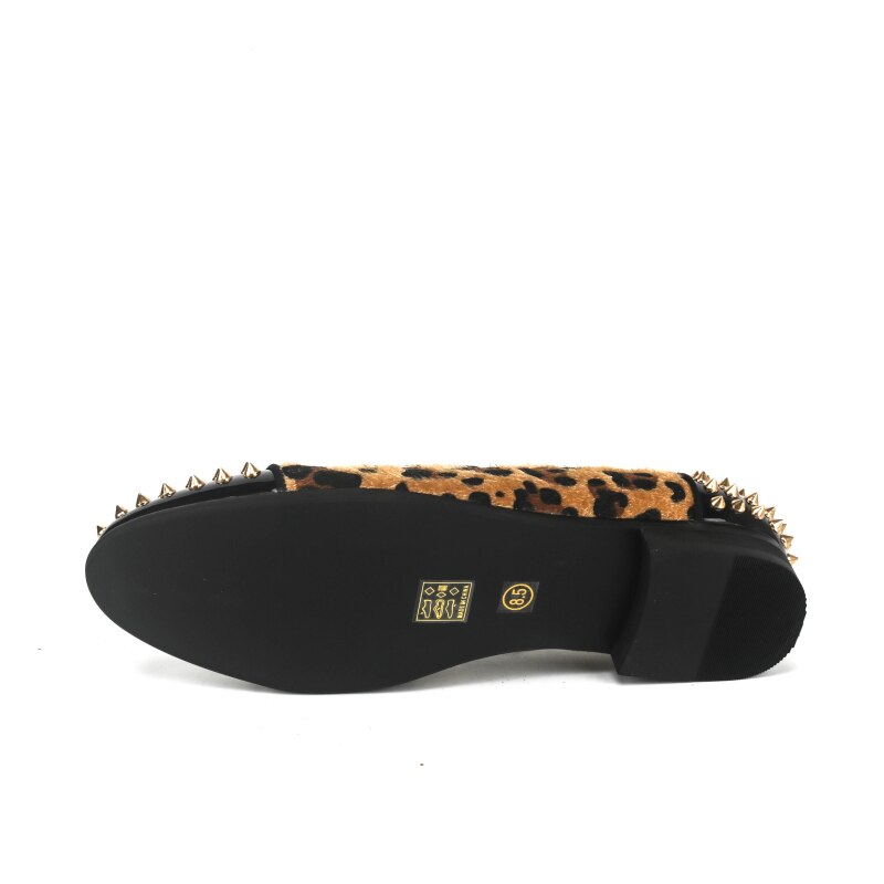 Xqwfh chaussures léopard pour hommes mocassins italiens respirants faits main pour fêtes et mariages