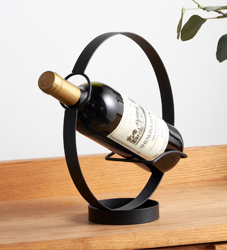 Wine rack decoration household round wine rack display rack modern light luxury wine rack wine bottle rack simple