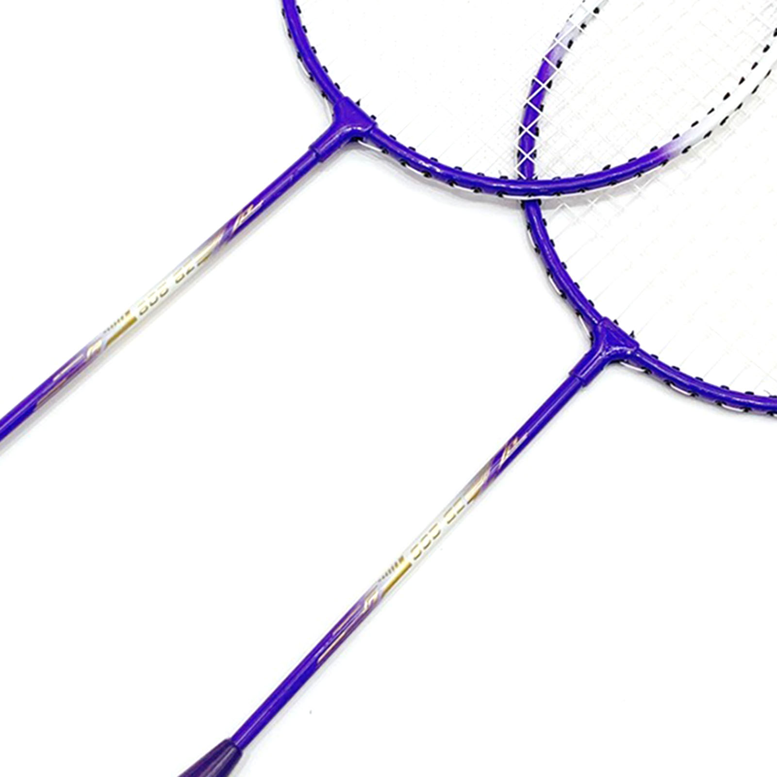 Badminton Racket 2 Player Super Light Split Handle Iron Alloy Badminton Racket Set for Beginner Children