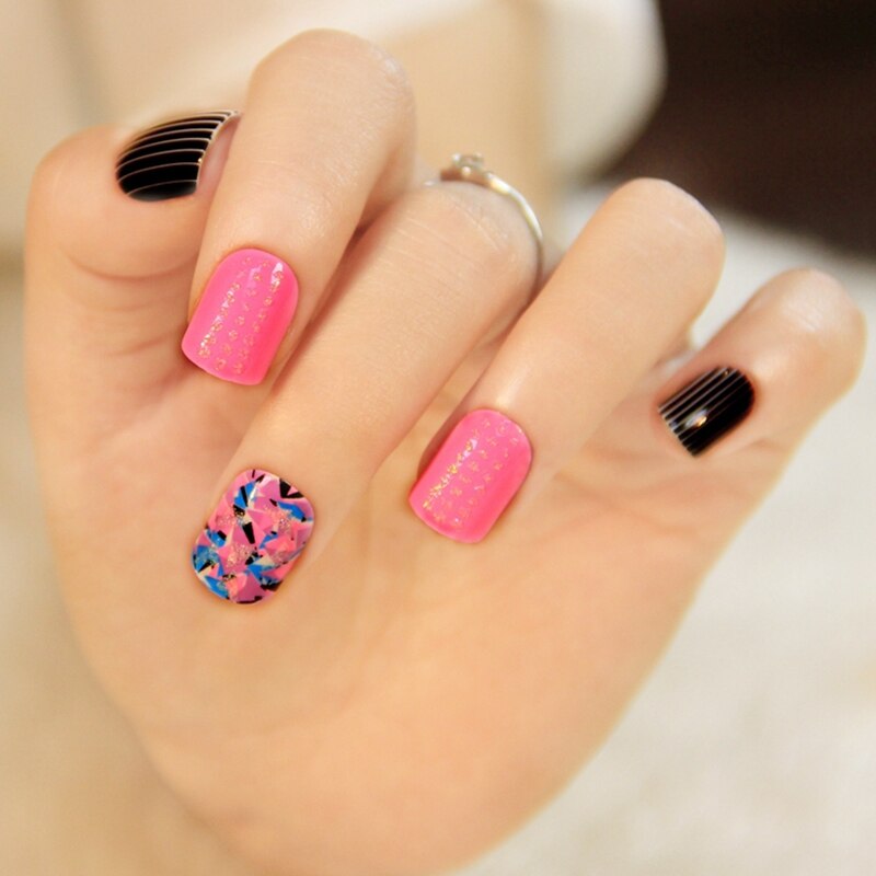 Sexet leopardprint brun abs nail art korte runde kunstige negle mousserende mønster falske negle 24 stk: Z441