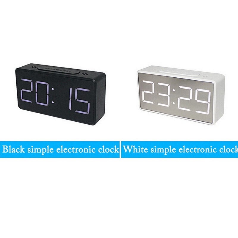 Kleine Quadrat Digitale Holz LED Wecker Holz Retro Glow Uhr Desktop Tabelle Decor Voice Control Snooze Funktion Schreibtisch Werkzeuge
