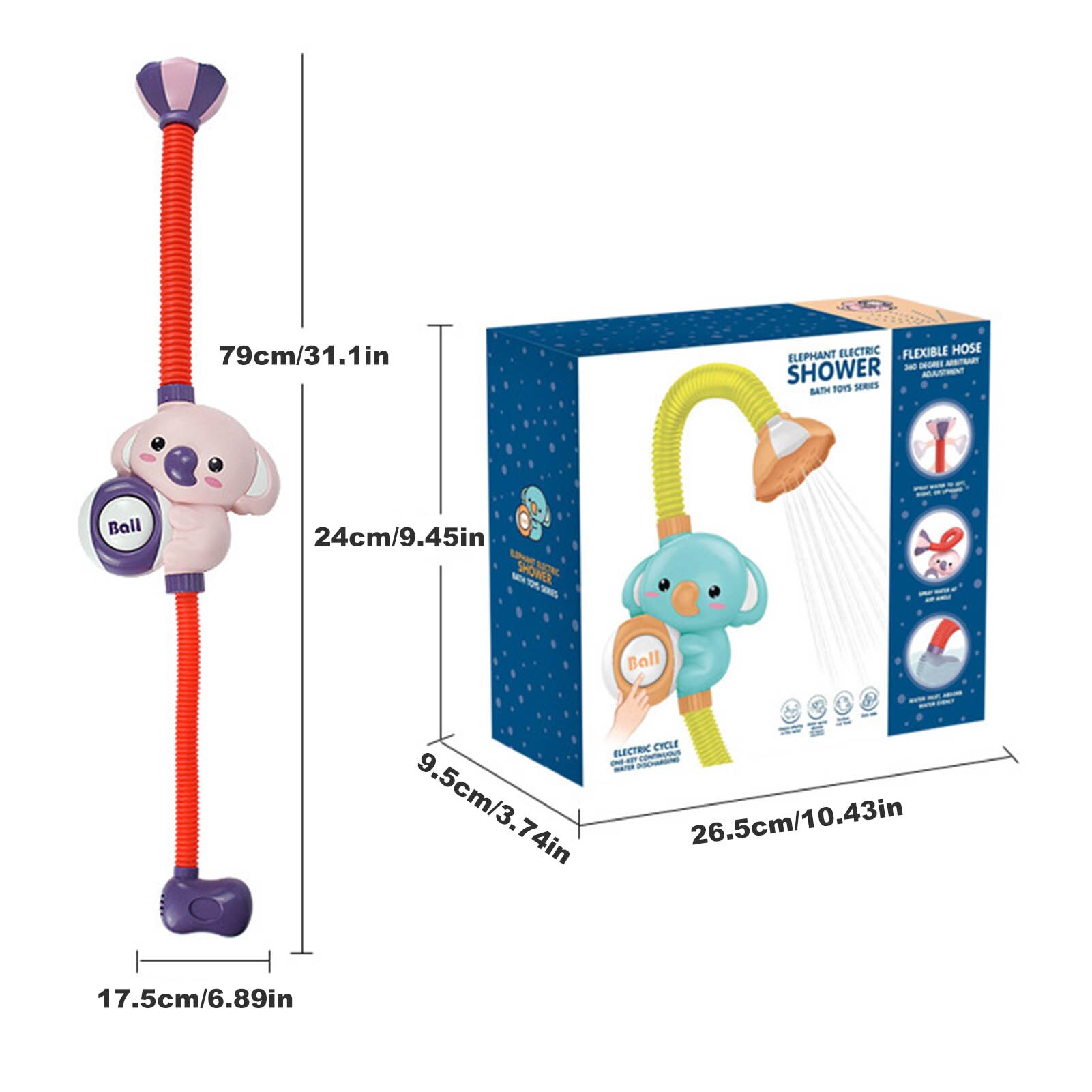 Pompe à eau électrique amusante pour bébé, jouet de bain en forme d'éléphant, bec de douche, jouets pour enfants