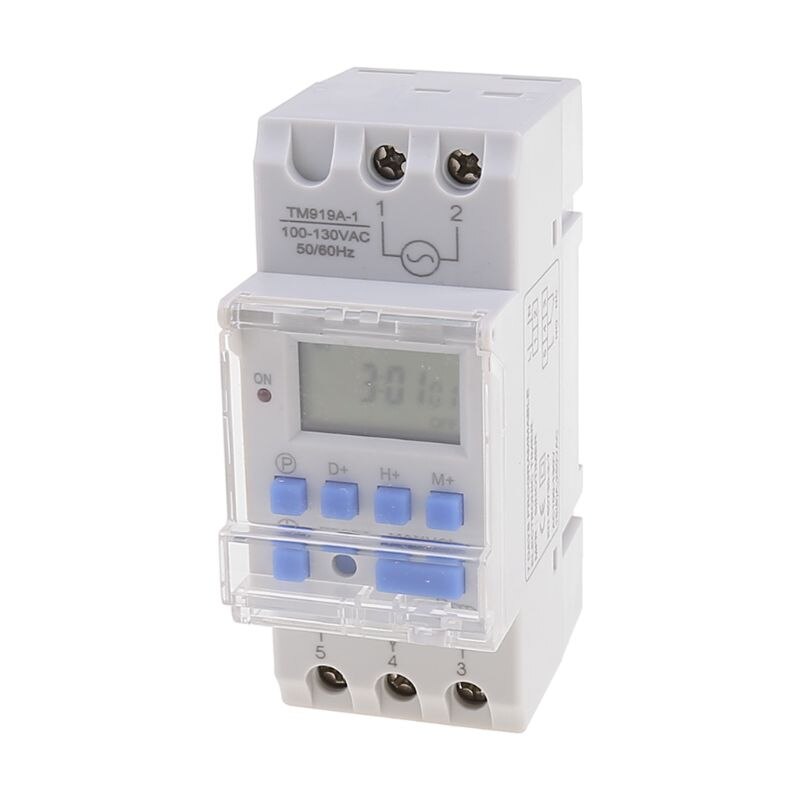 12/24/110/220V Timer Switch Digital 7 Days 24 Hours Programmable LCD Display DIN Rail Mount Time Relay