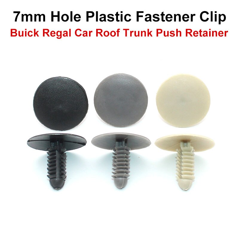 50 Uds. 7mm Agujero Plástico Remache Beige Gris Grapa Negra Vehículo Universal Auto Grapas para Buick Regal Coche Techo Maletero Push Retenedor Clip de Retención