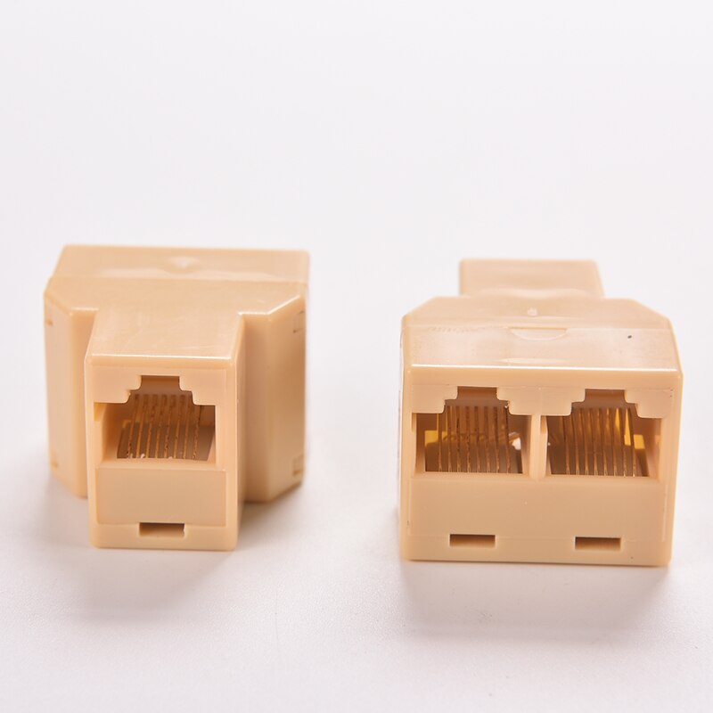 1pcs 1 A 2 LAN RJ45 Connettore Del Cavo di Rete Splitter Extender Plug Adapter Connettore DZ517 Splitter Adapter: 2Pcs Connectors