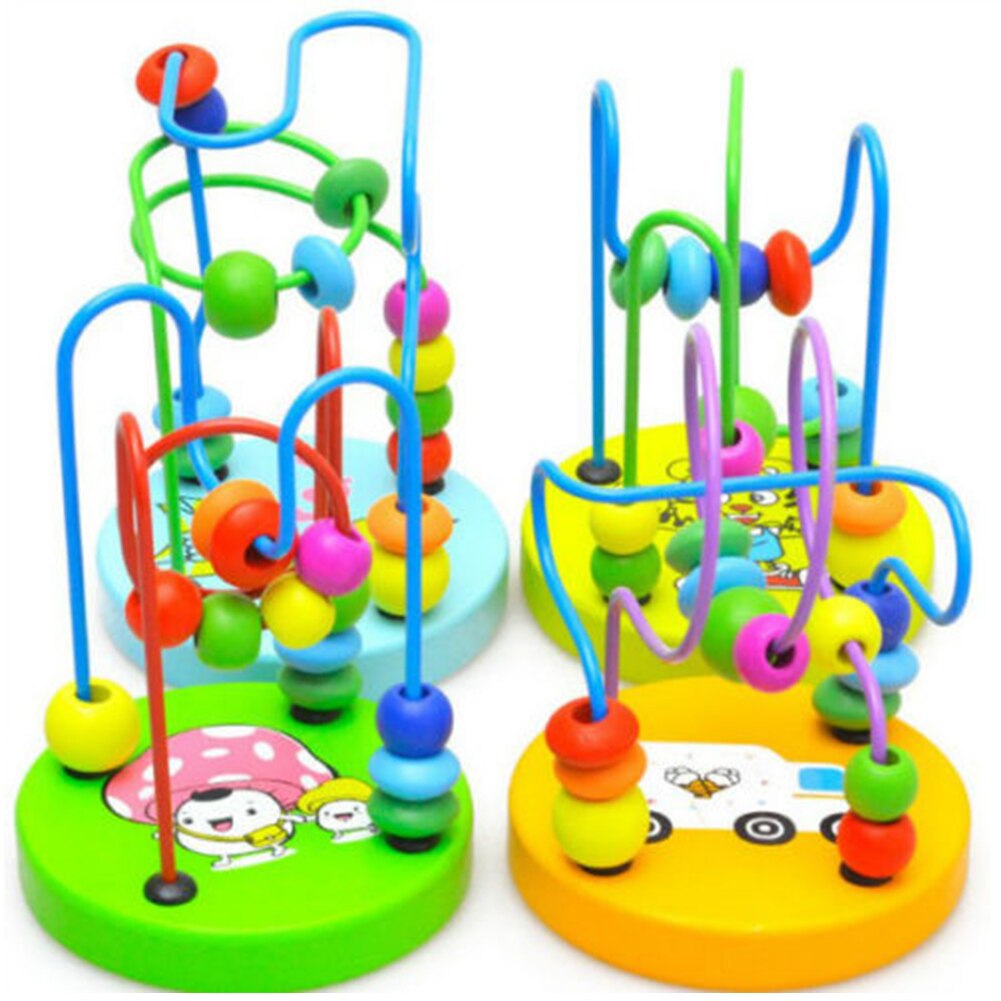 Mini Pre School Speelgoed Draagbare Educatief Rond Kralen Wire Maze Meisje Jongen Kids: Default Title