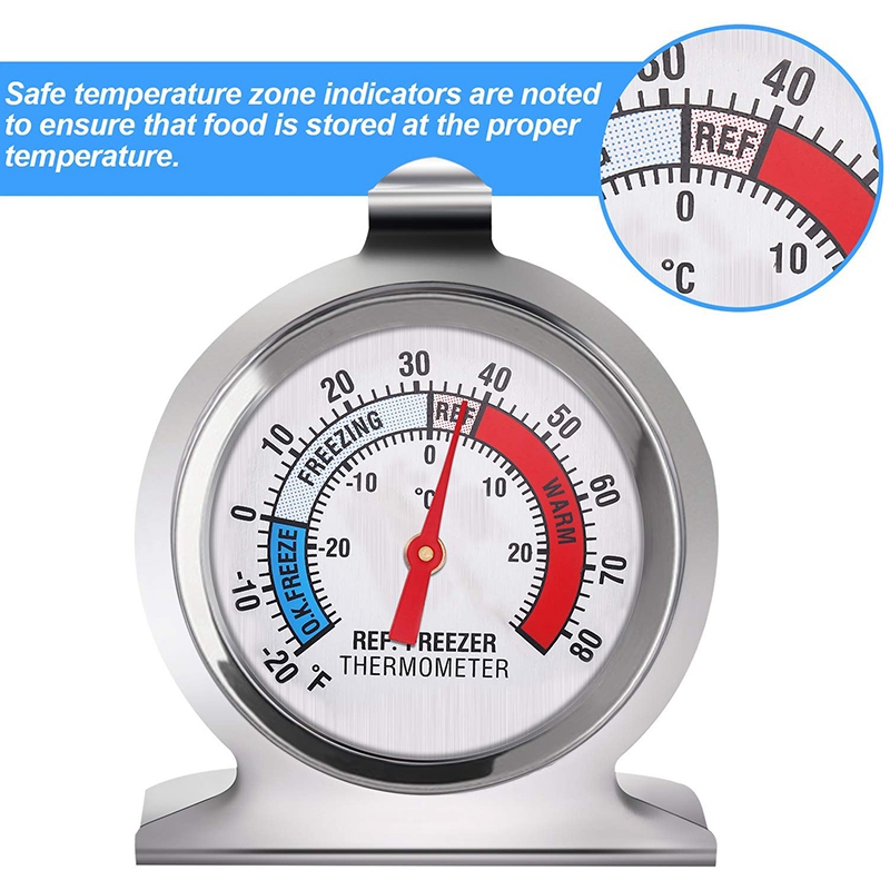 Refrigerator Freezer Thermometer Classic Series Large Dial Thermometer Temperature Thermometer for Refrigerator Freezer Fridge C