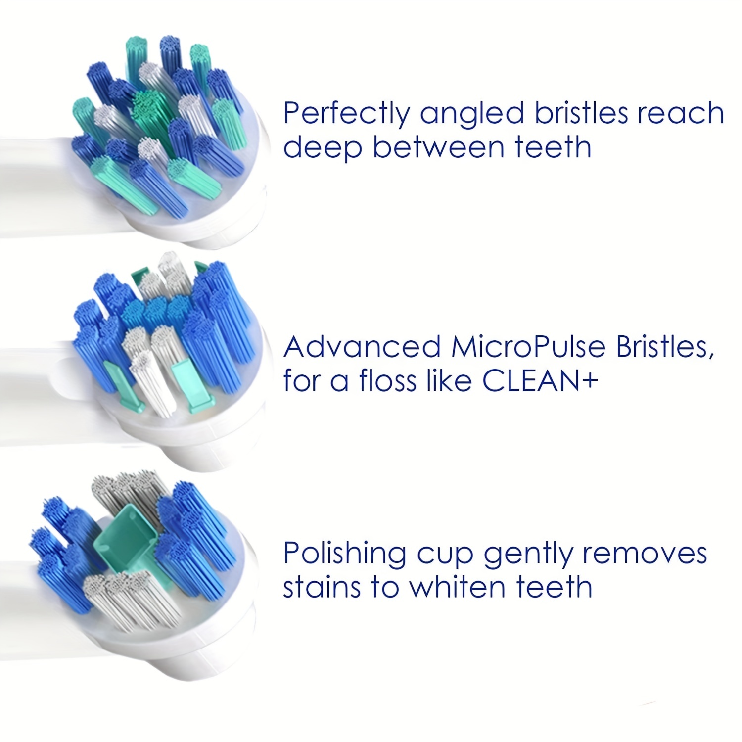 Têtes de brosse à dents de rechange compatibles avec Oral-B, 4/8/12 pièces têtes de brosse à dents électrique têtes de brosse pour Oral B remplacement Hea