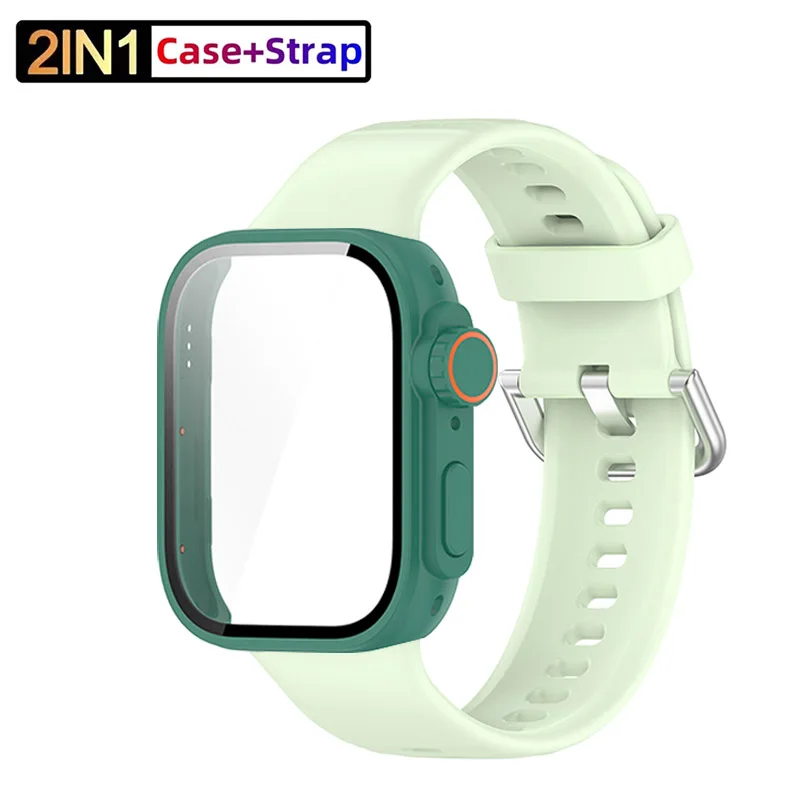 Correa de silicona para Huawei Watch Fit 3 Band con funda protectora de pantalla mejorada a Ultra2 funda para Huawei Fit 3 accesorios de muñeca: Negro antiguo