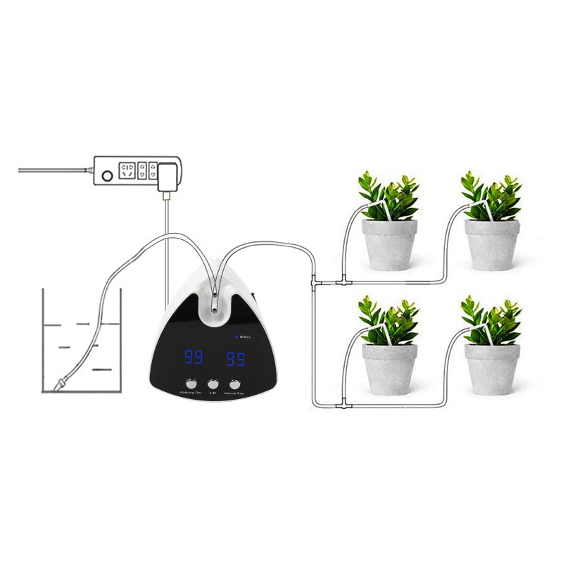 Drip Irrigation System Controller Indoor Automatic Plant Watering Device Garden Irrigation Kit Self Watering System for Bonsai