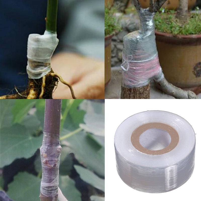 Miljøvennlig pe-podetape 30mm*120m hagetreplanter frøplanter podeutstyr selvklebende strekkbar podetape