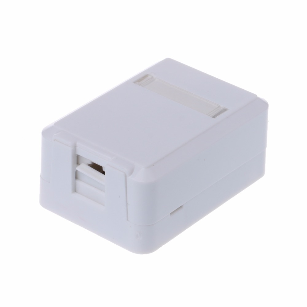 RJ Box with Cat6 Module Desktop Box Single-port Panel for RJ45 RJ11 AMP-mount network connector