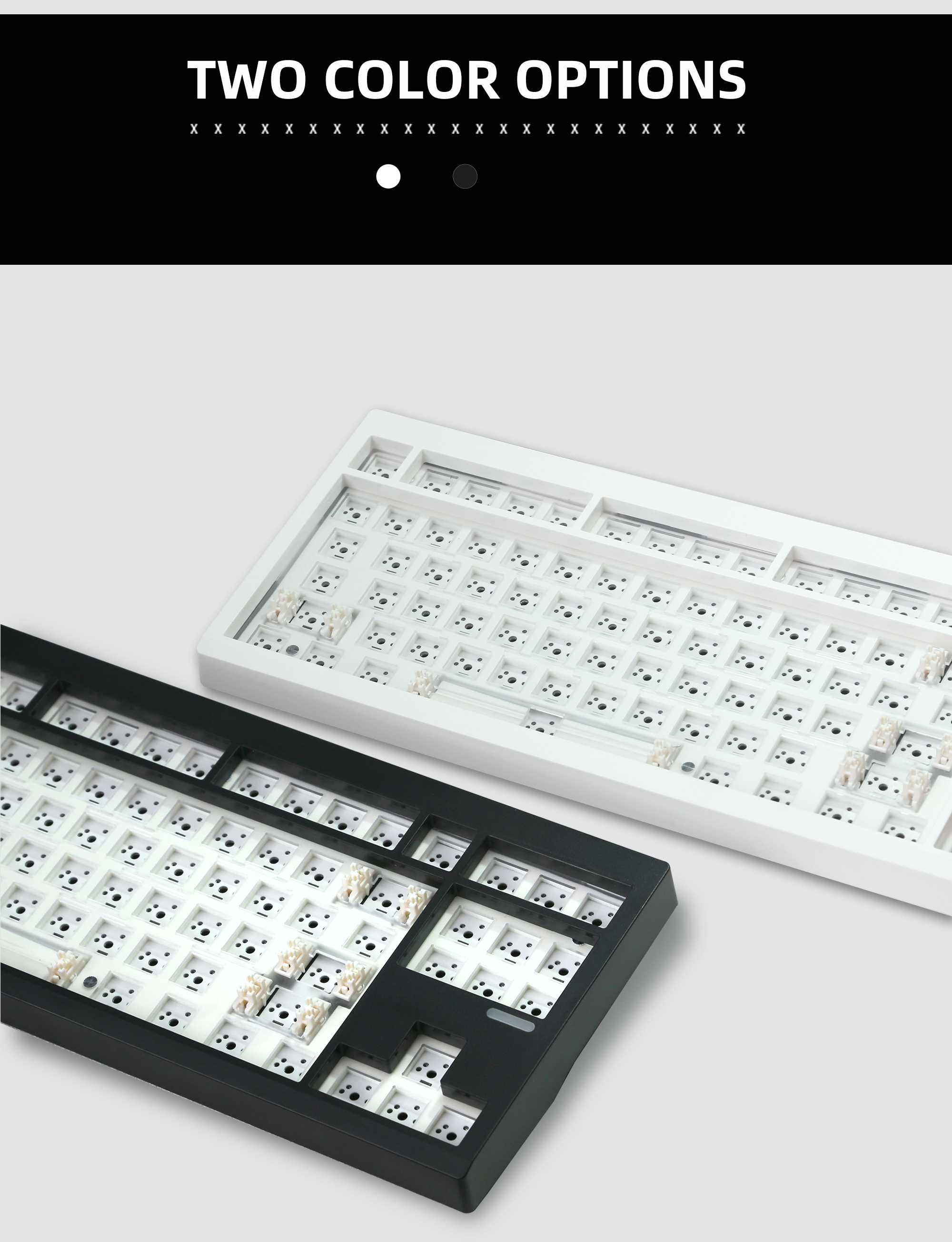 ZUOYA GMK87-L KIT de clavier mécanique 3 modes sans fil Bluetooth joint échangeable à personnalisation clavier KIT de clavier de jeu