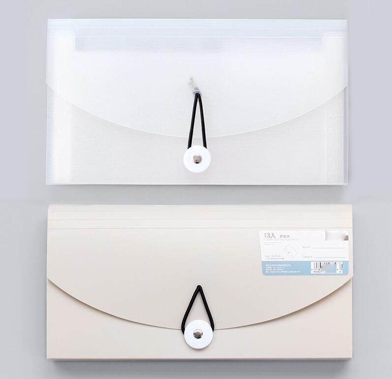 Deli 2PCS File Folder Organ Bag A5 Organizer box Paper Holder Document Folder Multi-function Storage Finishing Office Supplies: WHITE AND BEIGE